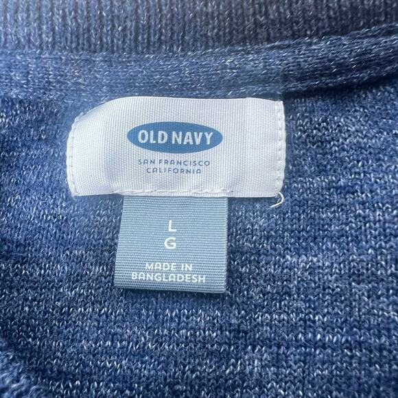 Men's Old Navy Long Sleeve Sweater Shirt Blue Size Large Casual Capsule Wardrobe - Picture 6 of 7